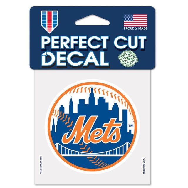 New York Mets Primary Logo Perfect Cut Color Decal 4" x 4"