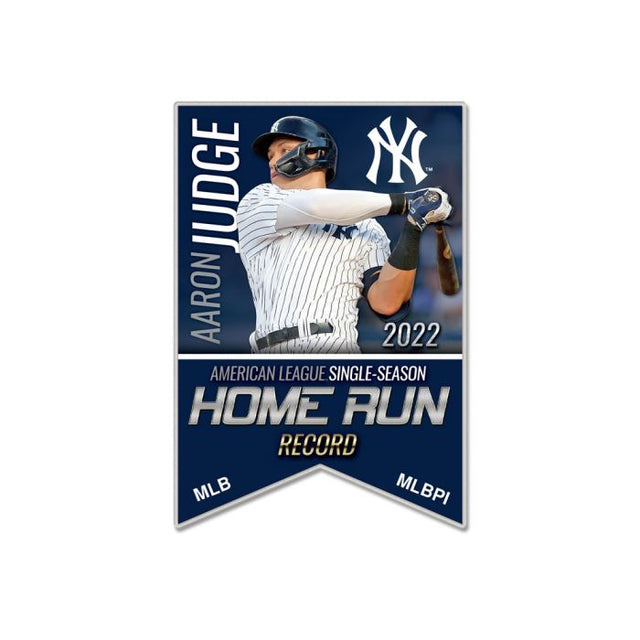 Tarjeta de joyería con pin de colección de Aaron Judge, récord de jonrones de los Yankees de Nueva York Aaron Judge