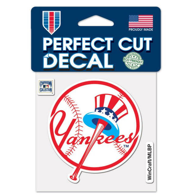 New York Yankees / Cooperstown Cooperstown Perfect Cut Color Decal 4" x 4"