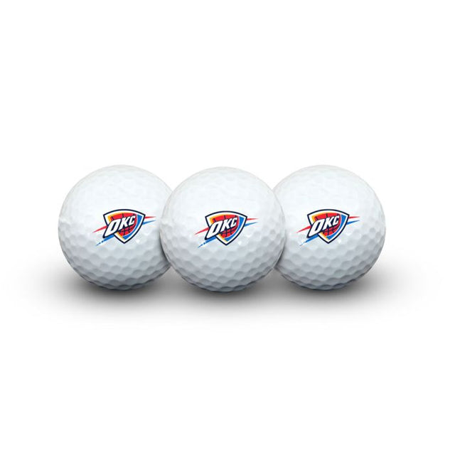 Pelotas de golf Oklahoma City Thunder 3 en estuche tipo concha