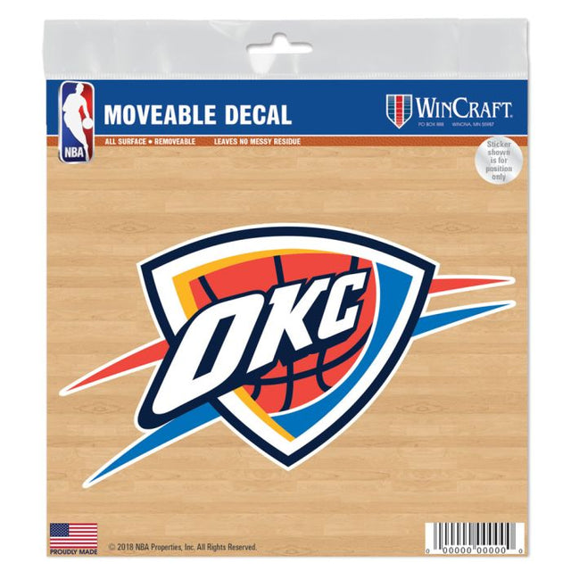 Calcomanía para todo tipo de superficies de Oklahoma City Thunder, 6" x 6"