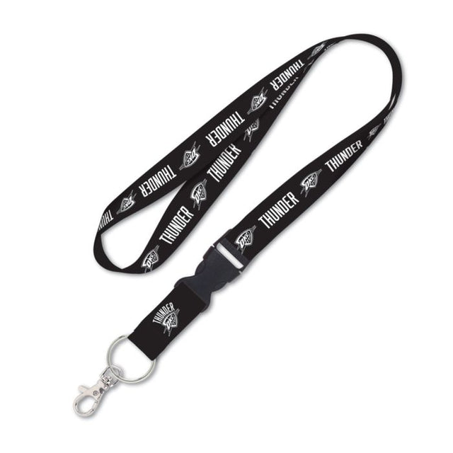 Oklahoma City Thunder Black Lanyard w/detachable buckle 1"