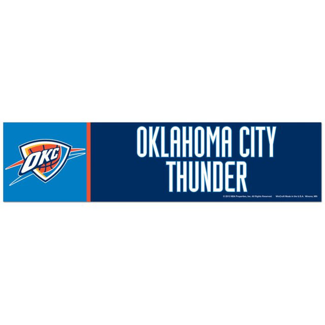 Oklahoma City Thunder Bumper Strip 3" x 12"