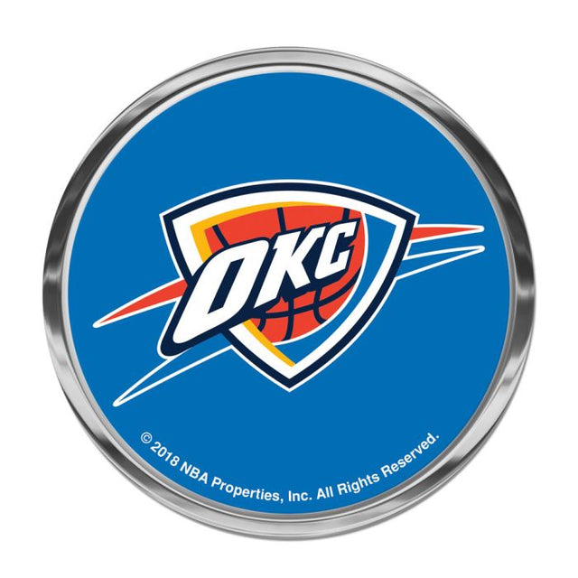 Emblema abovedado de metal cromado de Oklahoma City Thunder