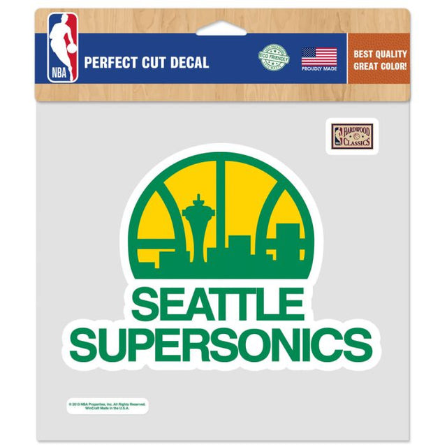 Oklahoma City Thunder / Hardwoods Sonics Perfect Cut Color Decal 8" x 8"