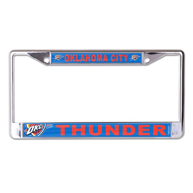 Marco de licencia MEGA Plt de Oklahoma City Thunder, talla S/L, estampado