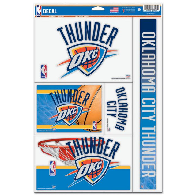 Oklahoma City Thunder Multi Use Decal 11" x 17"