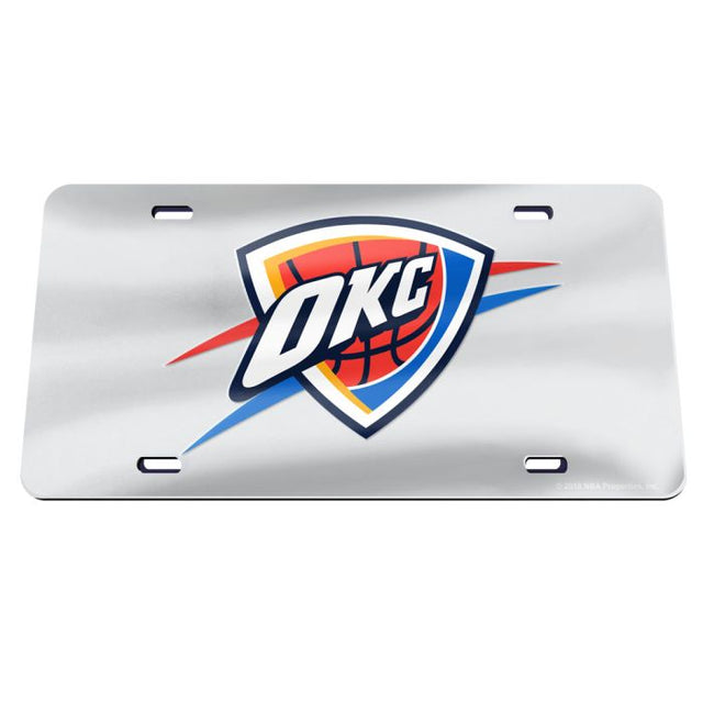 Matrícula especial de acrílico color PLATA de Oklahoma City Thunder