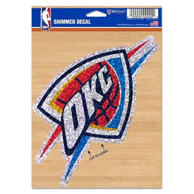 Oklahoma City Thunder Shimmer Decals 5" x 7"