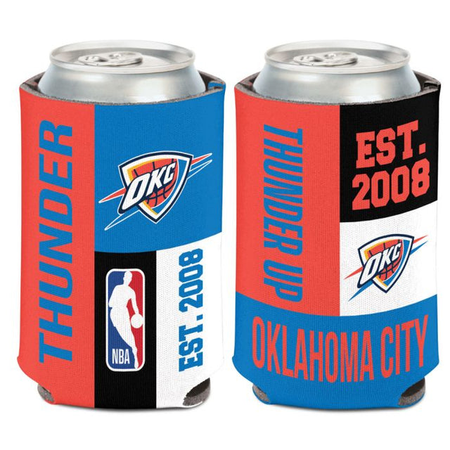 Oklahoma City Thunder color block Can Cooler 12 oz.