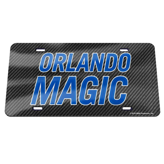 Matrícula acrílica especial de Orlando Magic CARBON