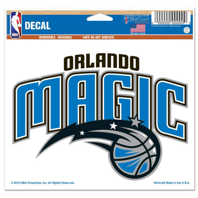 Calcomanía multiusos de Orlando Magic, fondo transparente, 5" x 6"
