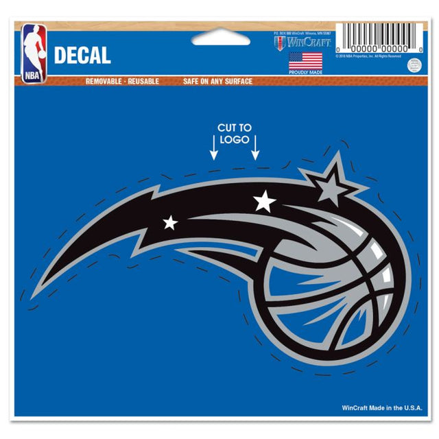 Calcomanía multiusos de Orlando Magic: cortada con el logotipo de 5" x 6"