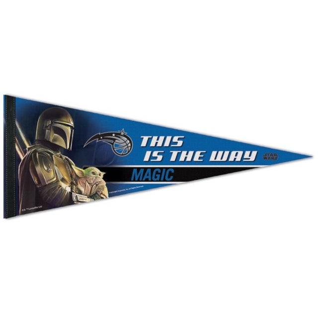 Banderín premium de Orlando Magic / Star Wars Mandalorian de 12" x 30"