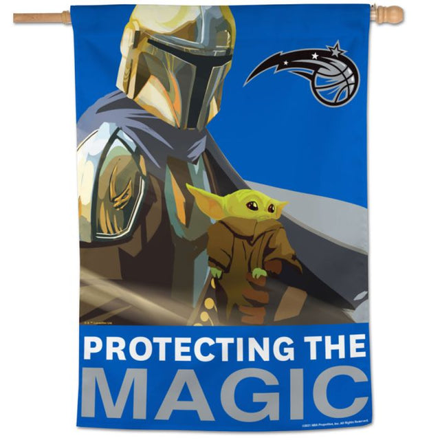 Bandera vertical de Orlando Magic / Star Wars Mandalorian de 28" x 40"