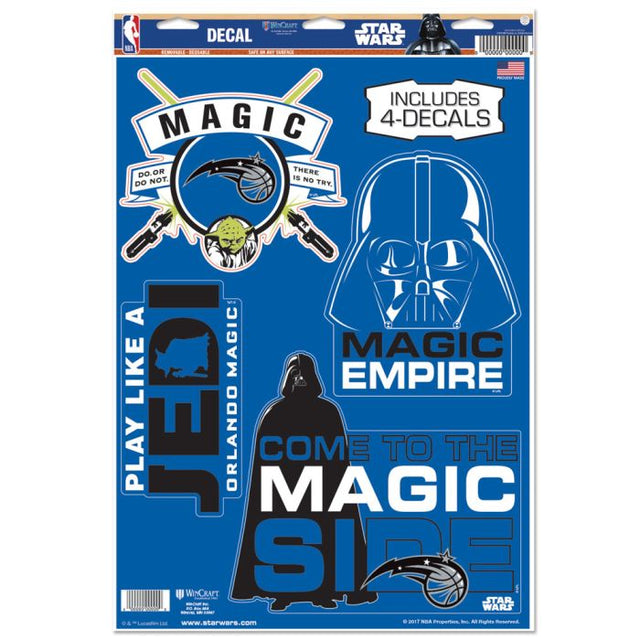 Calcomanía multiusos de Star Wars de Orlando Magic, 11 x 17 pulgadas
