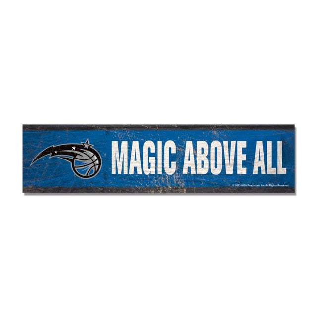 Imán de madera de Orlando Magic de 1,5" x 6"