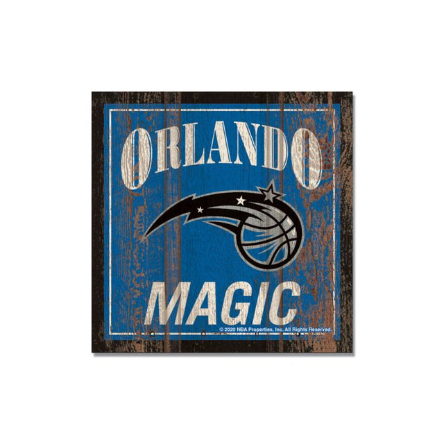 Imán de madera de Orlando Magic de 3" x 3"