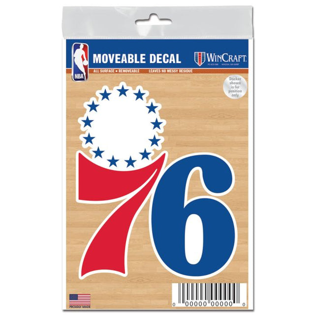 Calcomanías para todas las superficies de los Philadelphia 76ers, 3" x 5"