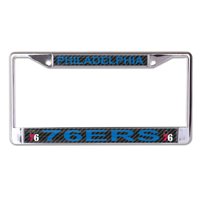 Philadelphia 76ers CARBON Lic Plt Frame S/L Impreso