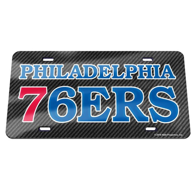Matrícula acrílica especial de los Philadelphia 76ers CARBON