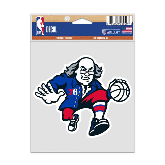 费城 76 人队球迷贴纸 3.75 英寸 x 5 英寸