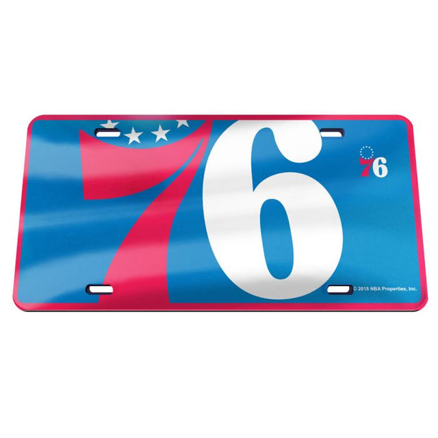 Matrícula especial acrílica MEGA de los Philadelphia 76ers