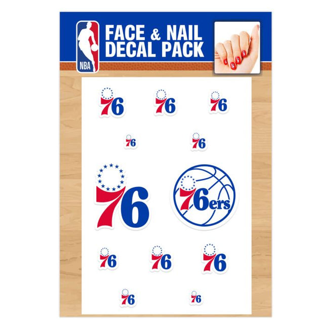 Calcomanías para uñas de los Philadelphia 76ers