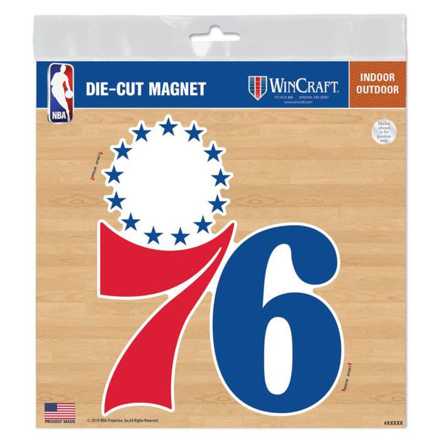 Imanes para exteriores de los Philadelphia 76ers, 6" x 6"