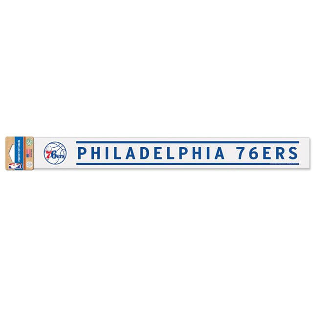 Calcomanías de corte perfecto de los Philadelphia 76ers de 2" x 17"