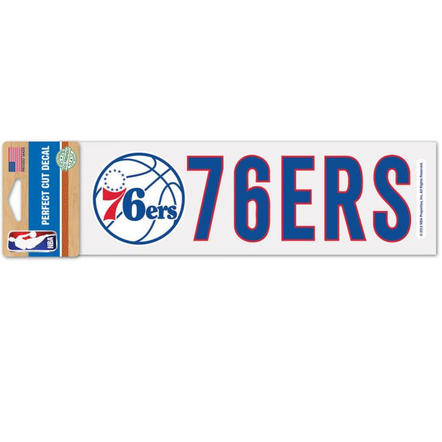 Calcomanías de corte perfecto de los Philadelphia 76ers de 3" x 10"