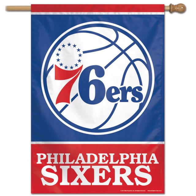 Bandera vertical de los Philadelphia 76ers de 28" x 40"