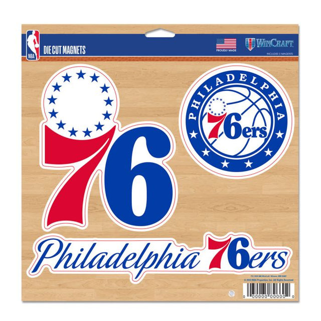 Imán de vinilo de los Philadelphia 76ers de 11" x 11"