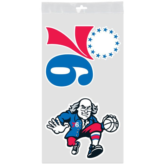Calcomanías para ventanas de los Philadelphia 76ers, 4" x 7"