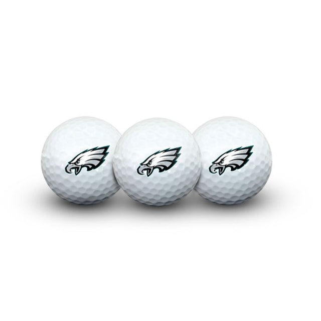 3 pelotas de golf de los Philadelphia Eagles en formato concha