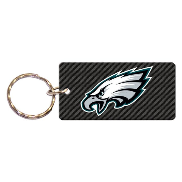 Llavero rectangular de carbono de los Philadelphia Eagles