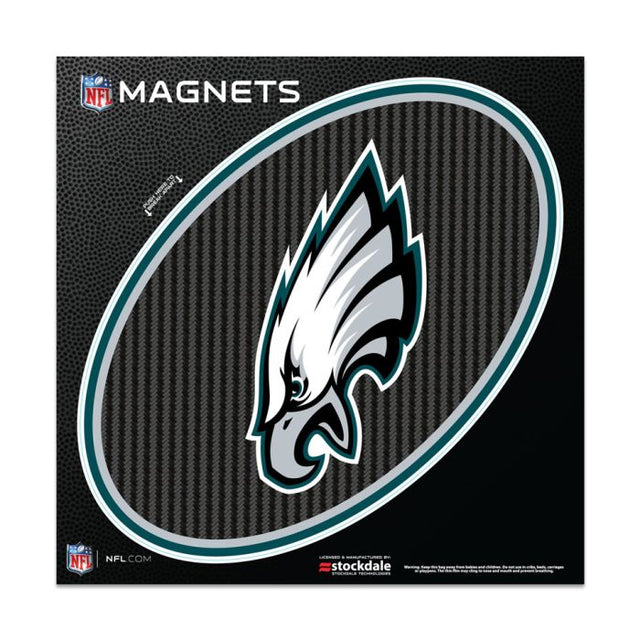 Imanes para exteriores de carbono de los Philadelphia Eagles, 6" x 6"