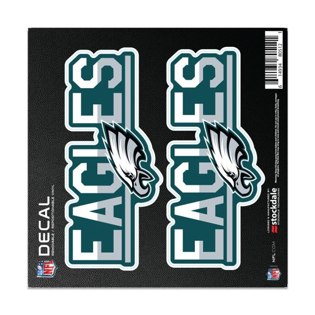 Calcomanía para todo tipo de superficies COLOR DUO de los Philadelphia Eagles, 6" x 6"