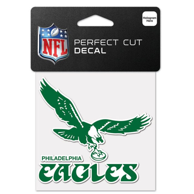 Calcomanía de color de corte perfecto RETRO con logotipo clásico de los Philadelphia Eagles, 4" x 4"