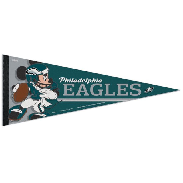 Banderín premium de los Philadelphia Eagles / Disney Mickey Mouse de 30 x 76 cm