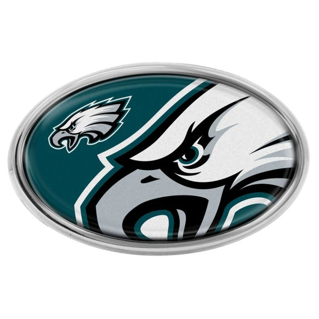 Emblema abovedado de metal cromado MEGA de los Philadelphia Eagles