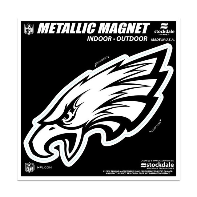 Imanes metálicos de los Philadelphia Eagles de 6" x 6"