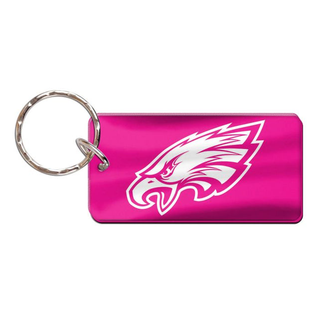 Llavero rectangular color rosa de los Philadelphia Eagles