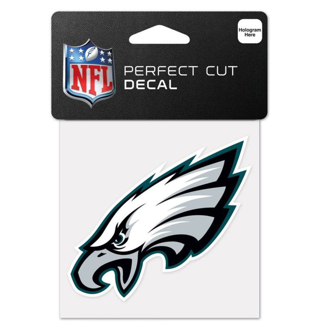 Calcomanía de color de corte perfecto de los Philadelphia Eagles de 4" x 4"