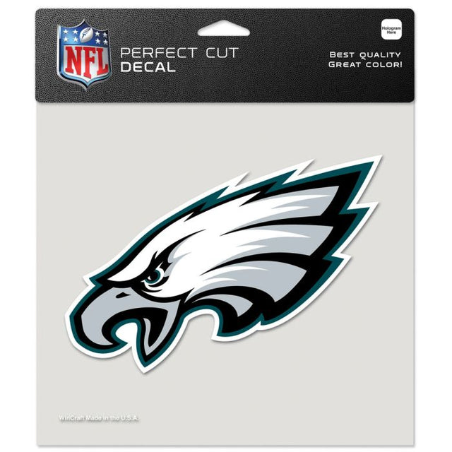 Calcomanía de color de corte perfecto de los Philadelphia Eagles de 8" x 8"