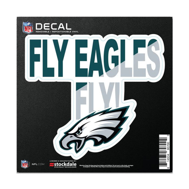 Adhesivo para todo tipo de superficies con el lema de los Philadelphia Eagles, 6" x 6"