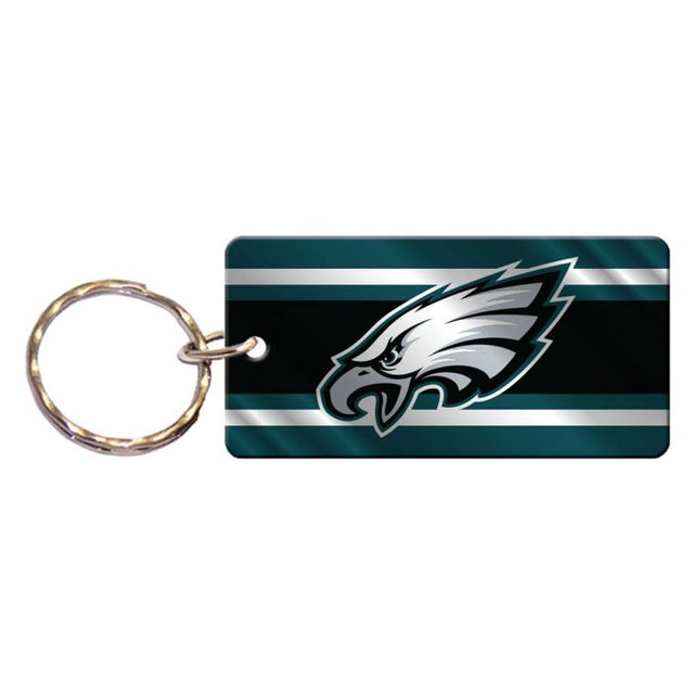 Llavero rectangular con la inscripción STRIPES de los Philadelphia Eagles