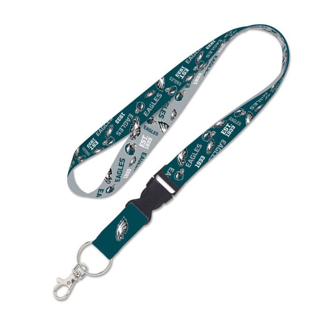 Philadelphia Eagles Scatterprint Lanyard w/detachable buckle 1"