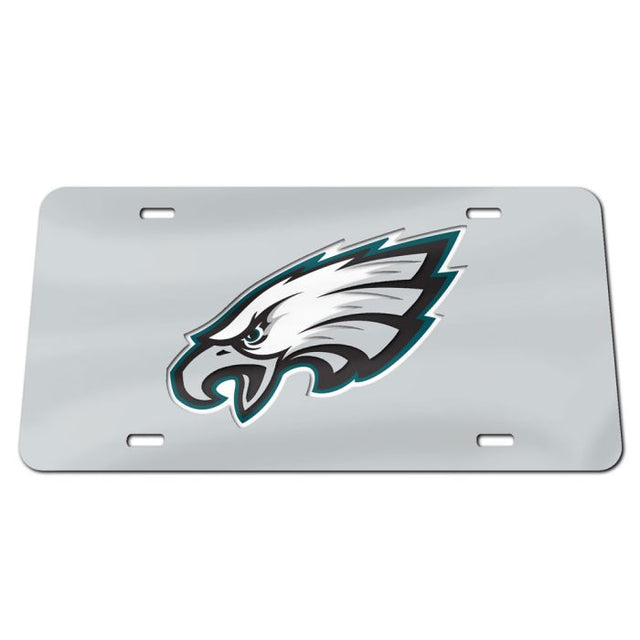 Placa de matrícula de acrílico especial con fondo plateado de los Philadelphia Eagles