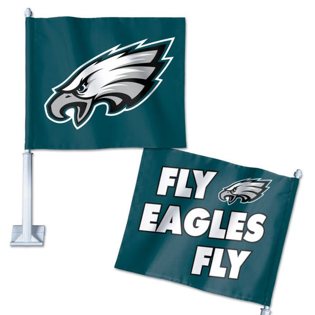 Bandera para auto con eslogan de los Philadelphia Eagles, 11,75" x 14"